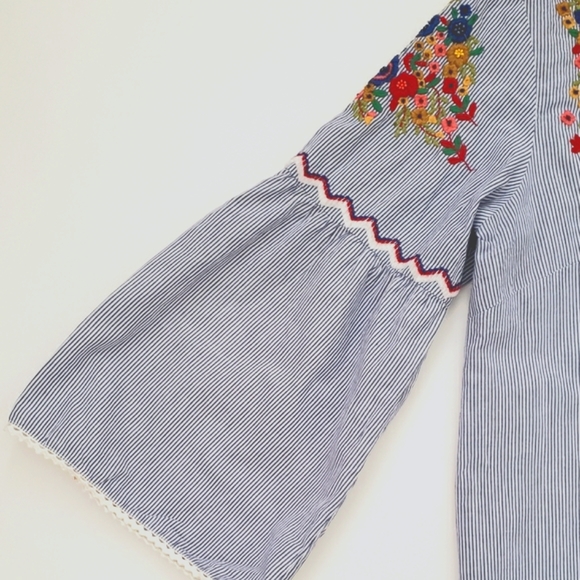 Philosophy Embroidered Dress With Bell Sleeves - Picture 5 of 12